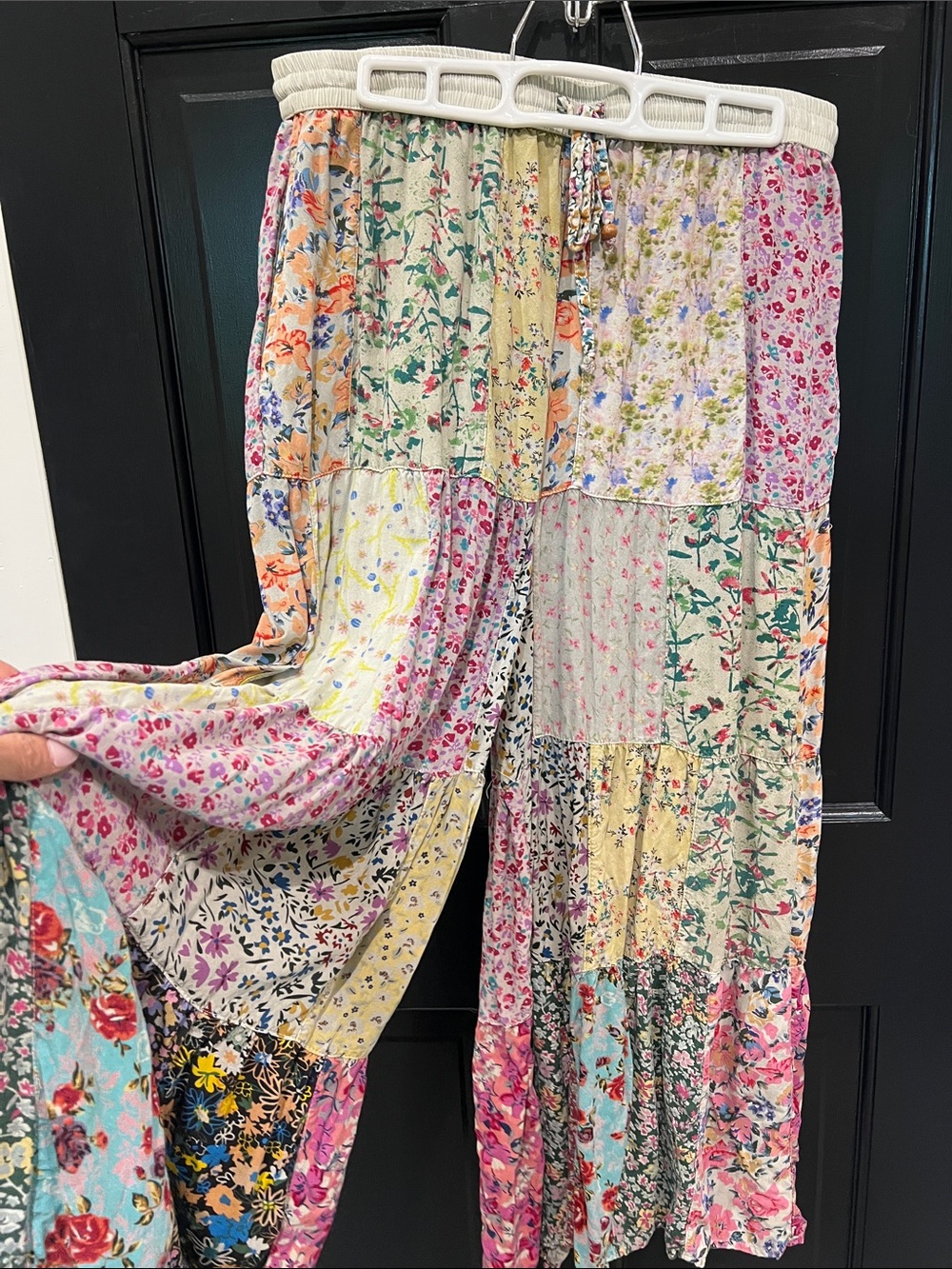 Boho Floral Patchwork pants  - Multi - Picture 2 of 5